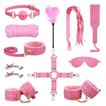 Laden Sie das Bild in den Galerie-Viewer, BDSM 11PCS - 11-teiliges Leder-Fesselset