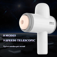 Laden Sie das Bild in den Galerie-Viewer, Tragbarer automatischer männlicher Masturbator mit 8 Modi und 9 Geschwindigkeiten, Teleskop-Saugfunktion