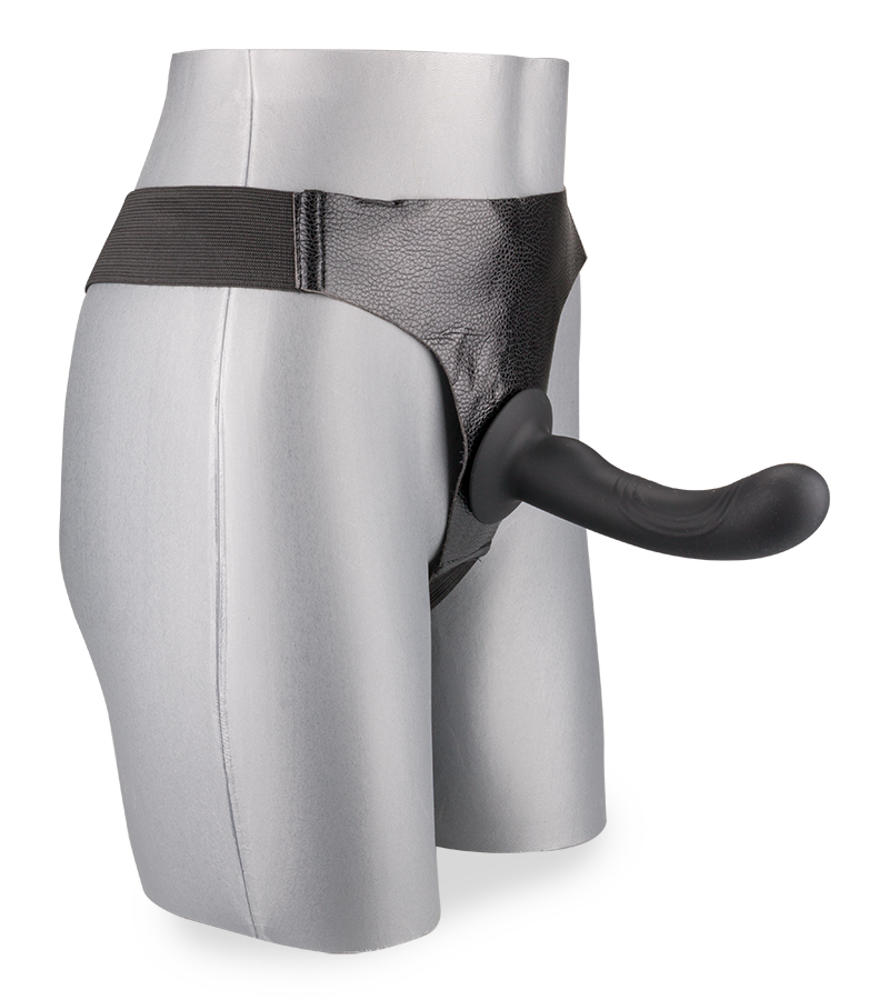 15 cm langer Silikon-Strapon mit gebogener Spitze