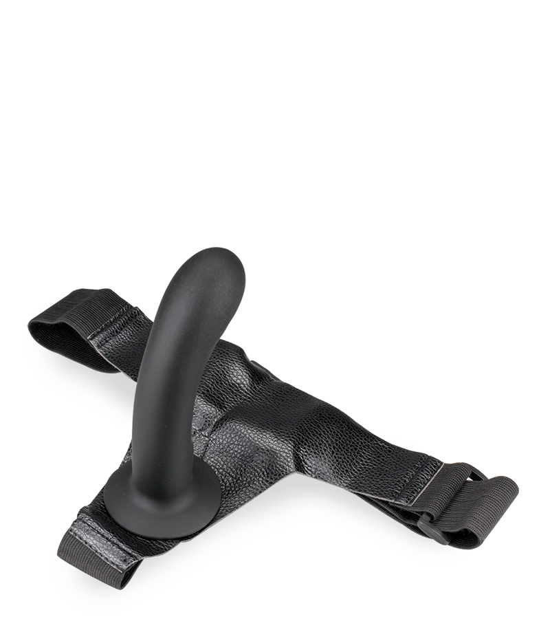 15 cm langer Silikon-Strapon mit gebogener Spitze