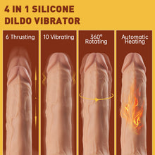 Laden Sie das Bild in den Galerie-Viewer, Veilchen 4 IN 1 Realistischer Dildo 6 Stoßen 10 Vibrieren Dildovibrator