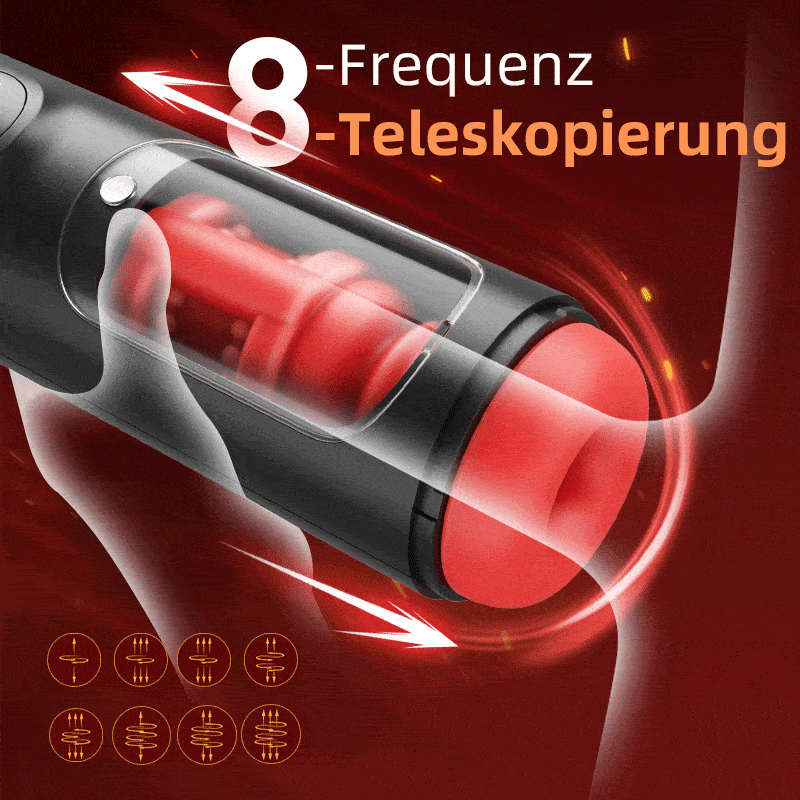 8 schiebende 8 vibrierende 3D-Kanal-Männermasturbator