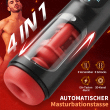 Laden Sie das Bild in den Galerie-Viewer, 8 schiebende 8 vibrierende 3D-Kanal-Männermasturbator