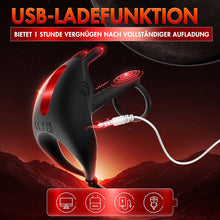 Laden Sie das Bild in den Galerie-Viewer, Ring-Vibrator, Sexspielzeug für Paare, Extremer Doppel-Penisring, Hodenring, Sexspielzeug, Silikonring, Kaninchen-Vibrat