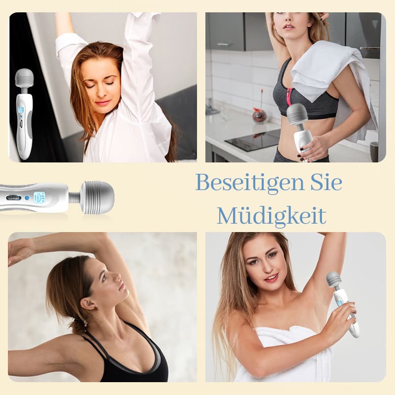 Tragbarer Zauberstab Leichtgewicht mit 8 Vibrationen 9 Geschwindigkeiten Biegsames Massagegerät