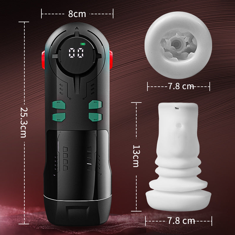 9 Stoßen Vibrieren Saugen Heizen Masturbator Cup