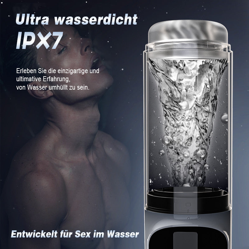 7 Saugen Dual-Temperatur SPA Boner Enlarger 7 Rotierende 360° Massage Masturbator