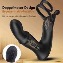 Laden Sie das Bild in den Galerie-Viewer, Cyclone - Prostata-Massagegerät mit Doppelringen für ein verbessertes Erektionser
