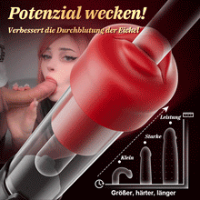 Laden Sie das Bild in den Galerie-Viewer, Red Fury Armour – Penispumpe mit 9 Saugstufen, rotem Mund und strukturiertem Tunnel