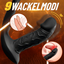 Laden Sie das Bild in den Galerie-Viewer, 9-fach Wackel- &amp; Vibrations-Analvibrator mit App-Steuerung und Penisring