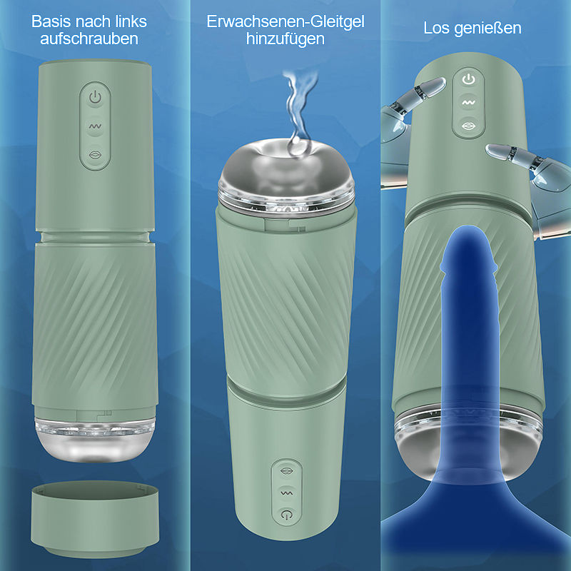10 Saug- & 10 Vibrations-Vakuum-Penis-Pumpe Vergrößerungspumpe männlicher Masturbator