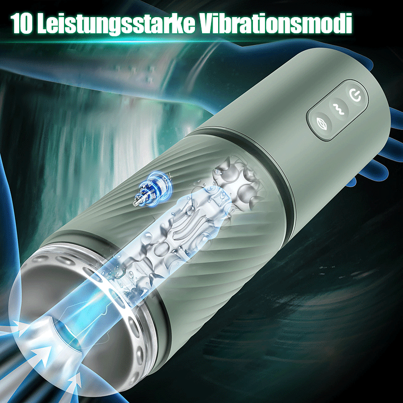 10 Saug- & 10 Vibrations-Vakuum-Penis-Pumpe Vergrößerungspumpe männlicher Masturbator