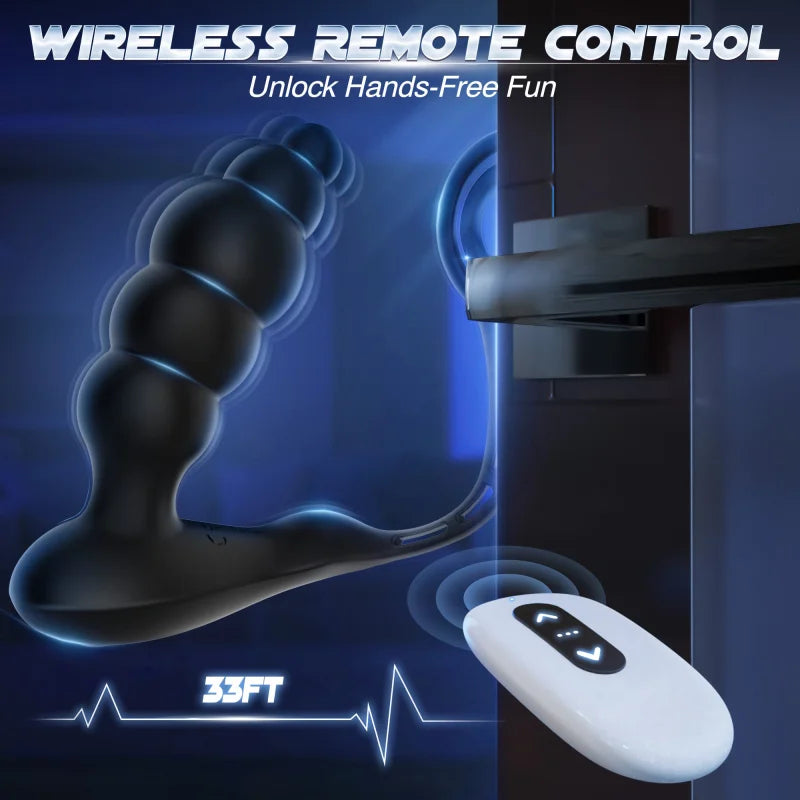 3 in 1 Analkugeln Prostatamassager Dual Penisringe Analvibrator Spielzeug