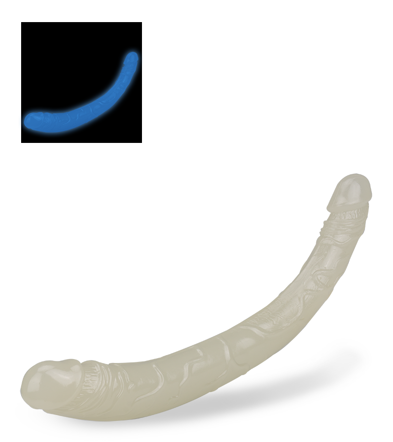 37 cm langer phosphoreszierender Doppeldildo Lumino
