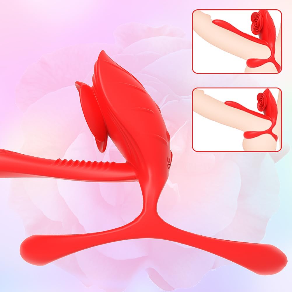 Vibrierender Penisring mit Klitoris Stimulator Penisring Vibrator mit 10 Vibrationsmodi Cockring zur Erektion Verbessern Verzögerte Ejakulation Männer Sexspielzeug für Paare Extrem Sex