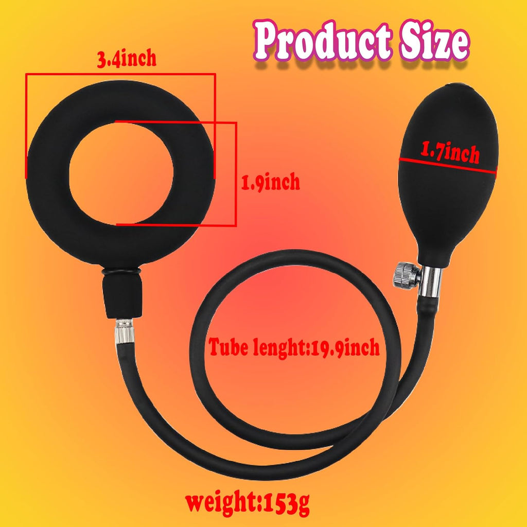 Bondage Silikon Aufblasbarer Penisring Pumpe SM Cockring Erektion Trainer