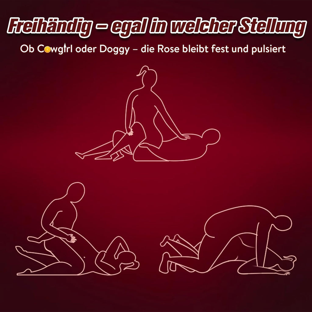 Sex Spielzeug für die Paare Frau Männer, BDSM Rose Vibration für Frauen, Vibratorensets für Frauen Klitoris mit Fernbedienung Leise, Penisring Vibrator App, Erotisches Sexspielzeug Sex Maschine Spiele