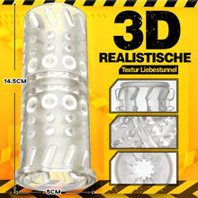 Laden Sie das Bild in den Galerie-Viewer, 2 in 1 Elektrischer Masturbator mit 7 Stoßen und Rotieren offenes Masturbieren für Männer wasserdicht Masturbatoren Taschenmuschi, Eichel Penis Trainer Sex Spielzeug für die Männer solo Blowjob