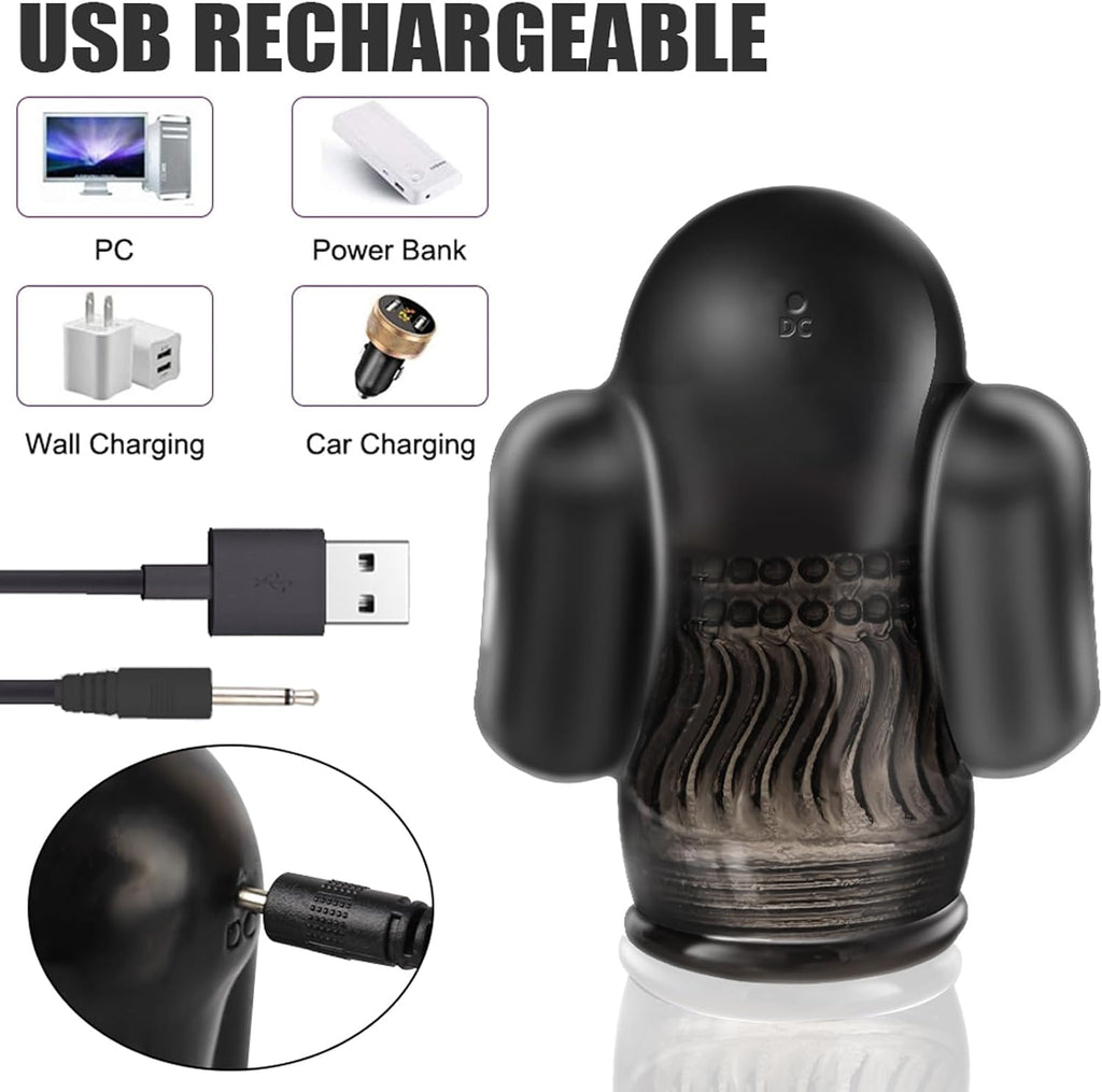 PINTLE Penis Vibrator Elektrischer Masturbator Cup mit 10 Vibrationsmodi, Fernbedienung und 360° Umwickeln Stimulation Eichelmassage Training Masturbation Masturbieren Sex Spielzeug für die Männer