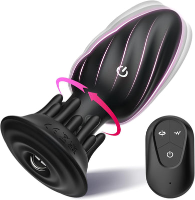 Analvibratoren für Man, Prostata Stimulation Männer Analplug Sex Spielzeug für die Männer mit 10 Vibrationen und 10 Rotationsmodi Fernbedienung Anal Plug Dildo für Paare Buttplug Sexspielzeug