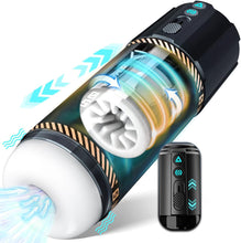 Laden Sie das Bild in den Galerie-Viewer, Elektrischer Masturbator Cup mit 8 Teleskop Rotierende Vibration Stoßfunktion, Sex Spielzeug für die Männer solo, Taschenmuschi Masturbieren für Männer Penis Masturbatoren, Sex Toys mit 3D Vagina