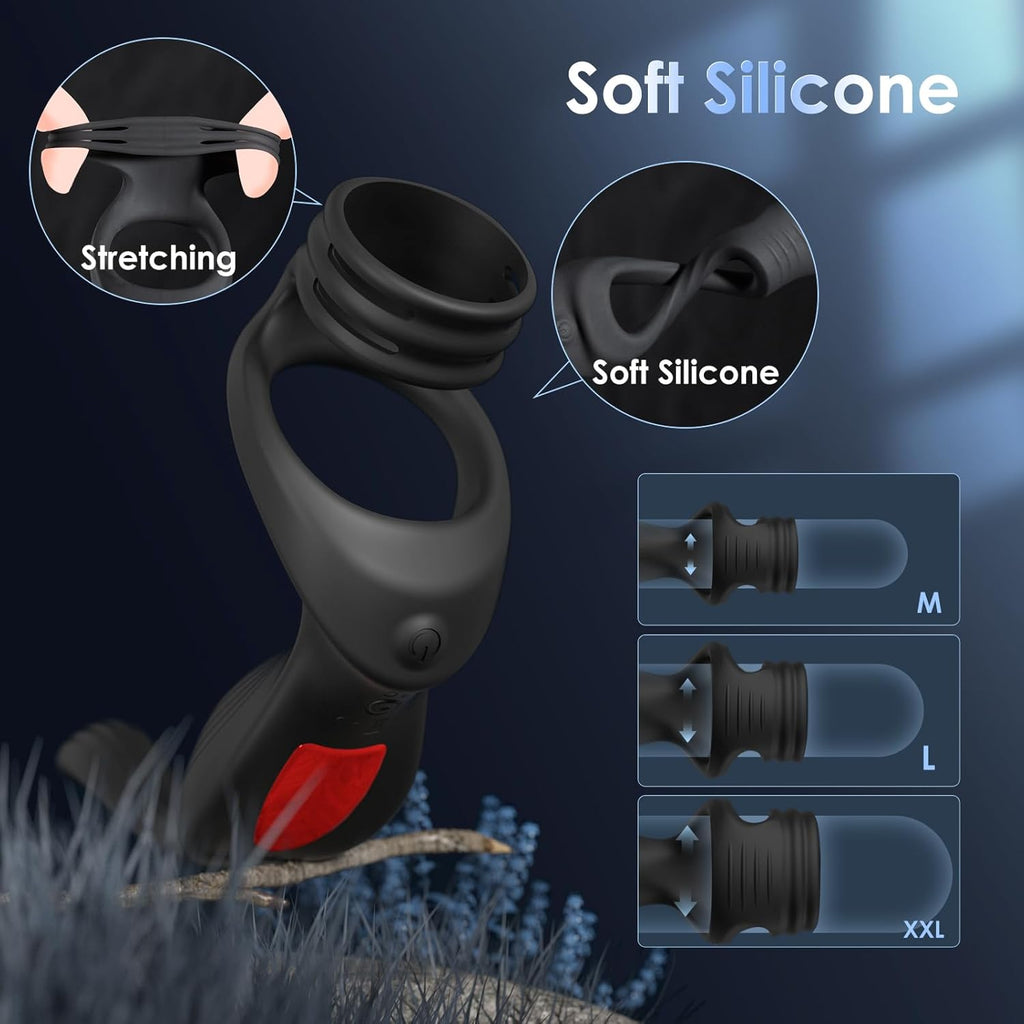 Vibrating Cock Ring Anal Plug - Sex Toys for Men Adult Toy Penis Ring with 11 Vibrators Modes, Vibrating Butt Plug Prostate Massager Male Sex Toy, Remote Control Vibrator Prostate Toy Lesbian Sex Toys