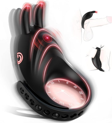 Sex Spielzeug für die Männer Penisring mit Einstellbare Größe, Cockring Vibration Sex Spielzeug für Paare mit Rabbit Vibrator für Klitoris, Erotik Sexspielzeug Penis Ring Sex 7 Vibrationsmodi Sex Toys
