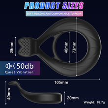 Laden Sie das Bild in den Galerie-Viewer, Vibrierender Penisring, Sexspielzeug für Männer und Paare, flexibler Penisring-Vibrator aus Silikon mit 9 leistungsstarken Einstellungen zur Stimulation von Klitoris und Hoden