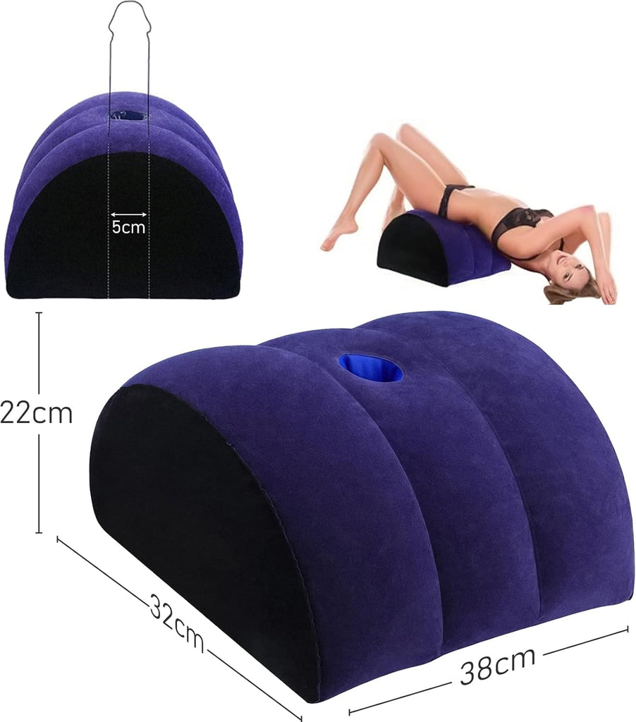 Sex Kissen Lendenkissen Sexspielzeug mit Loch für Paare Sex Frauen G Spot Position Kissen Multifunktionales Aufblasbares Kissen Sex Reisekissen Schlafzimmer Sexmöbel für Paare Frauen