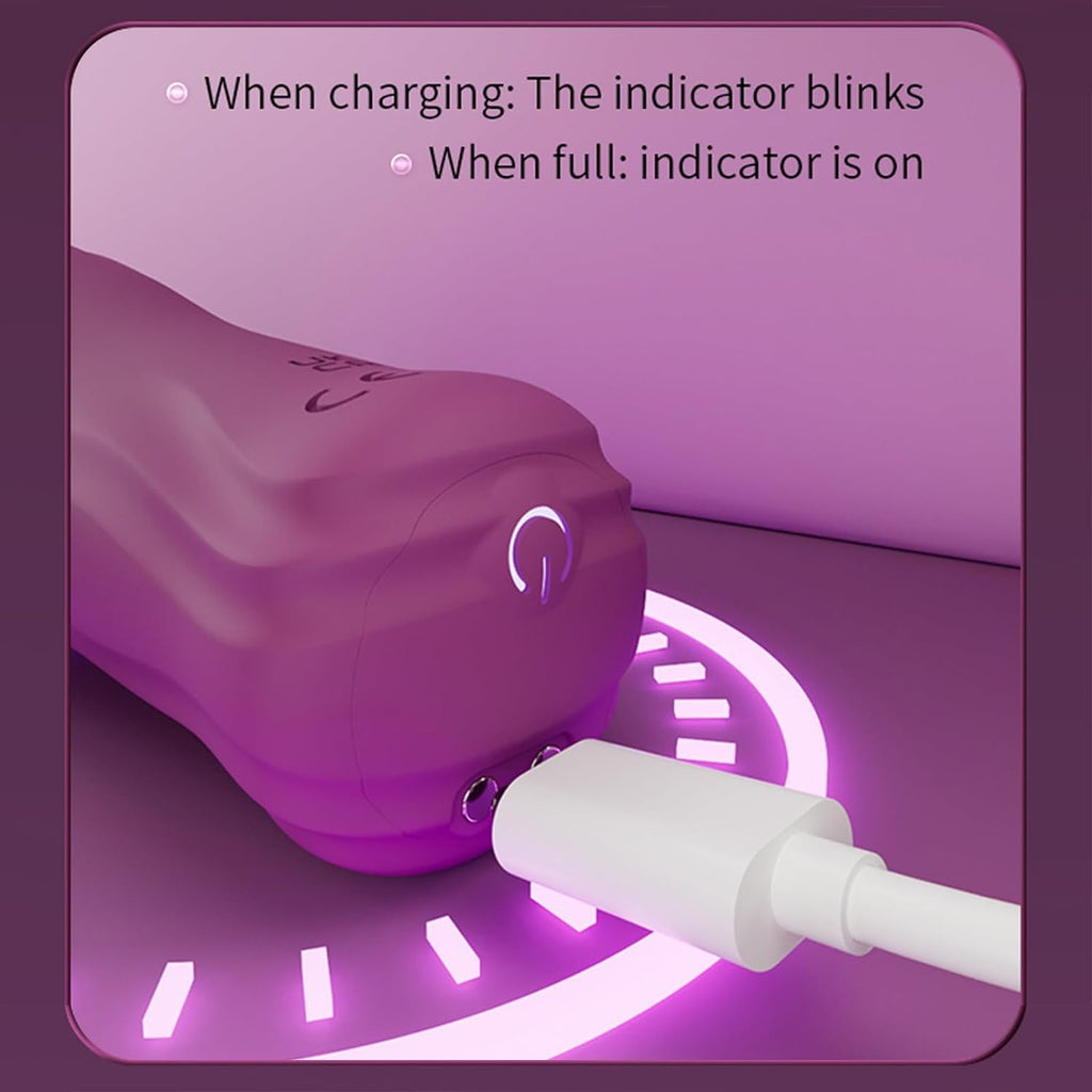 Elektrische Eichelvibrator,Penis-Vibrator im Griffdesign Mit 10 Vibrationsmodi Penistrainer Massagegerät,Elektrische Masturbator Cup Multiple Reize Sexspielzeug für Mann Silikon Männerpokal