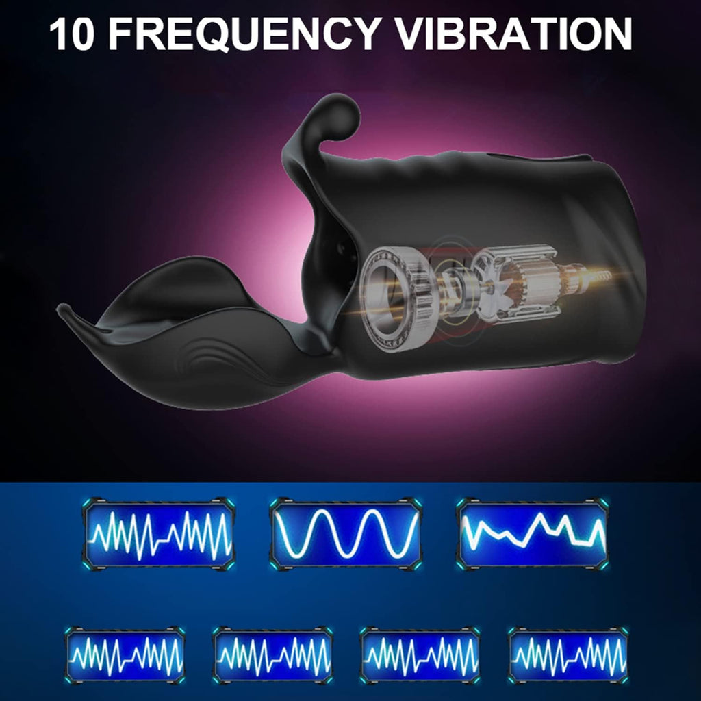 3-in-1 Penis-Trainer Mit 10 Vibrationsmodi Neuer Masturbator Electric Glans Vibrator Zwei-Wege-Vibrator Penis-Verzögerungs-Trainer Eichelmassagegerät Penisstimulation geeignet für männliche