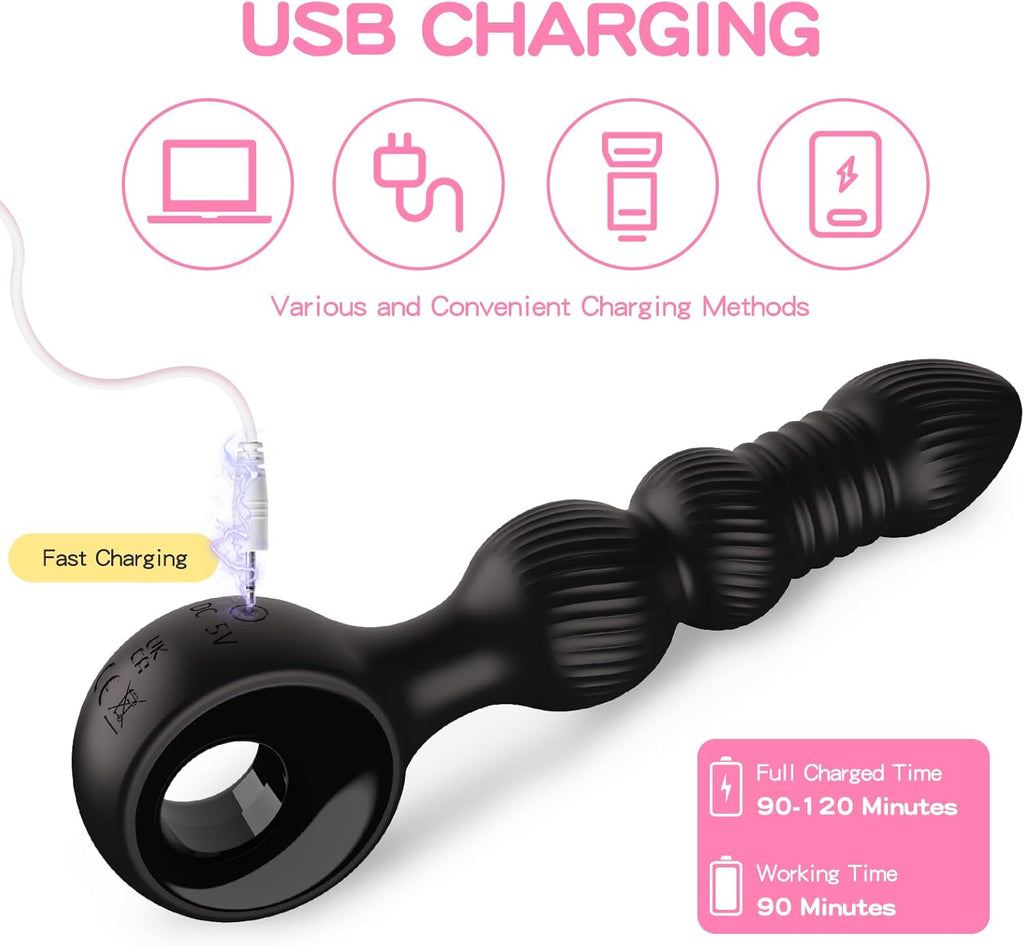 Analvibratoren für Mann, Wordone Analplug für Männer mit 10 Vibrationen&7 Stoßbewegungen, Buttplug Prostata Stimulation Sex Spielzeug für die Männer, Analspielzeug-Analplug# für Frauen Paare