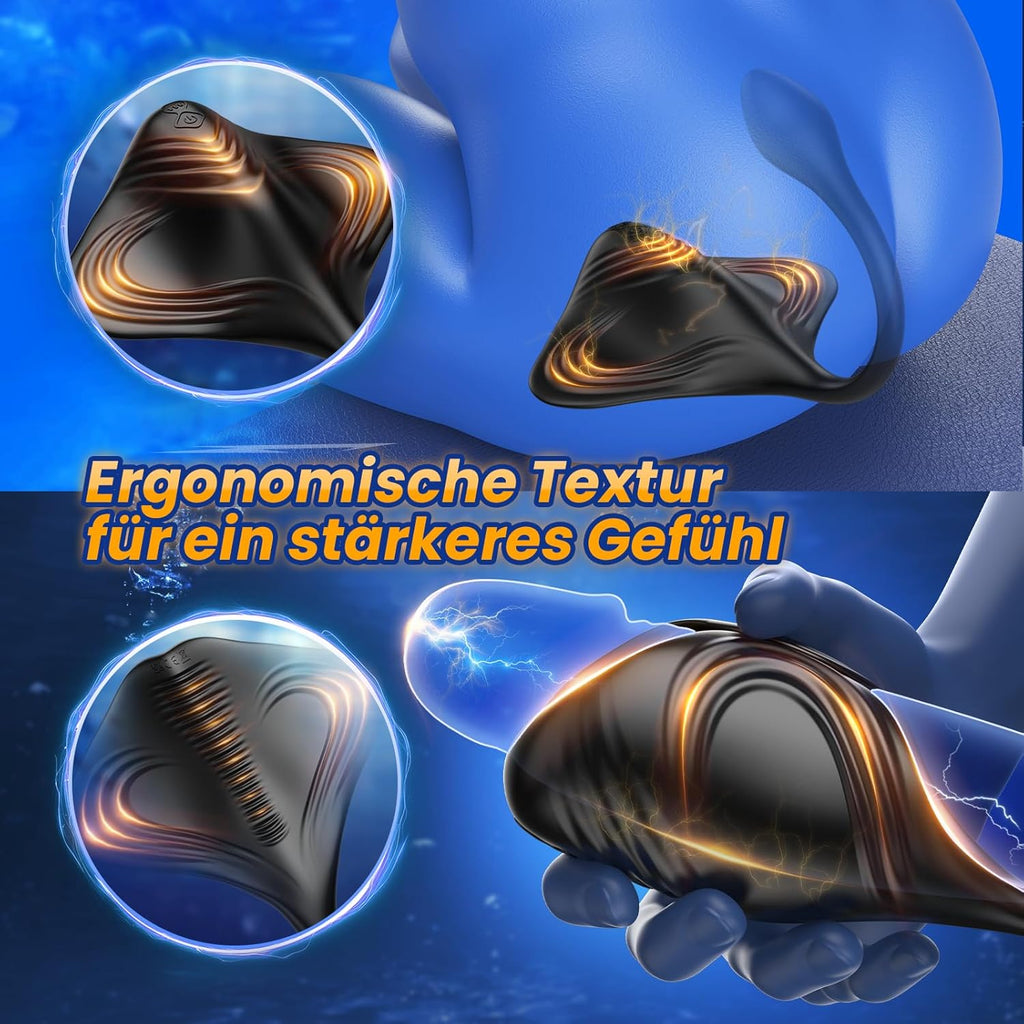 Analvibratoren Prostata Stimulation Männer, Sitzen und Reiten Anal Plug Sex Spielzeug für die Männer mit 9+9 Vibrationsmodi, Doppelmotoren Vibratorensets Analplug für Männer Analkugeln, App-Steuerung