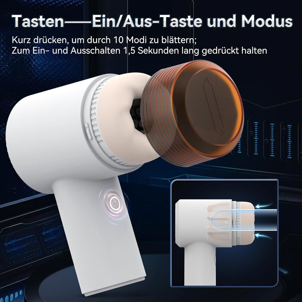 Elektrischer Masturbator Cup 10 Vibration mit 10 Saugmodi Sex Spielzeug für die Männer solo Sex Toys Masturbieren für Männer Taschenmuschi Penis Masturbatoren