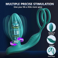 Laden Sie das Bild in den Galerie-Viewer, 360° Rotierendes Analvibrator-Prostata-Massagegerät mit APP Fernbedienung,Anal Plug Vibratoren 9 Vibrations &amp; 9 Rotationsmodi,Silikon Penisringe Analvibratoren Sexspielzeug für Männer Paare.