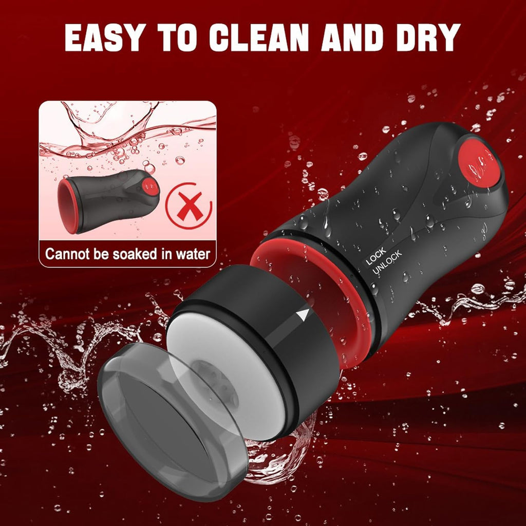 Electric Masturbator Cup,Masturbating for Men with 10 Vibrations,5Suction Modes, Masturbating for Men, Masturbating for Men Solo Pocket Pussy Masturbators, Trainer, Sex Toy for Couples