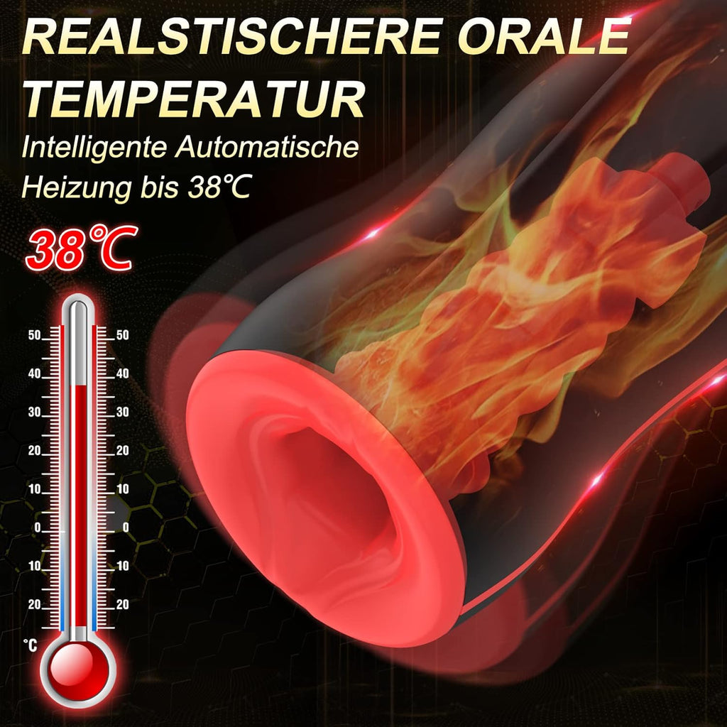 Elektrischer Masturbator Cup,Masturbieren für Männer mit 3 Swing-Muster 6 Vibrationsmodi Sex Spielzeug für die Männer Heizfunktion Taschenmuschi Vibrator Sex Toys Penis Masturbatoren