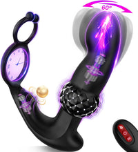 Laden Sie das Bild in den Galerie-Viewer, Upgraded Analvibratoren für Mann Prostata Stimulation Männer mit Dual Penisring, Diamantartiger Analplug für Männer Vibratorensets Sex Spielzeug, 30°Aufwärtsdesign Anal Vibrator mit 7 Modi &amp; RC