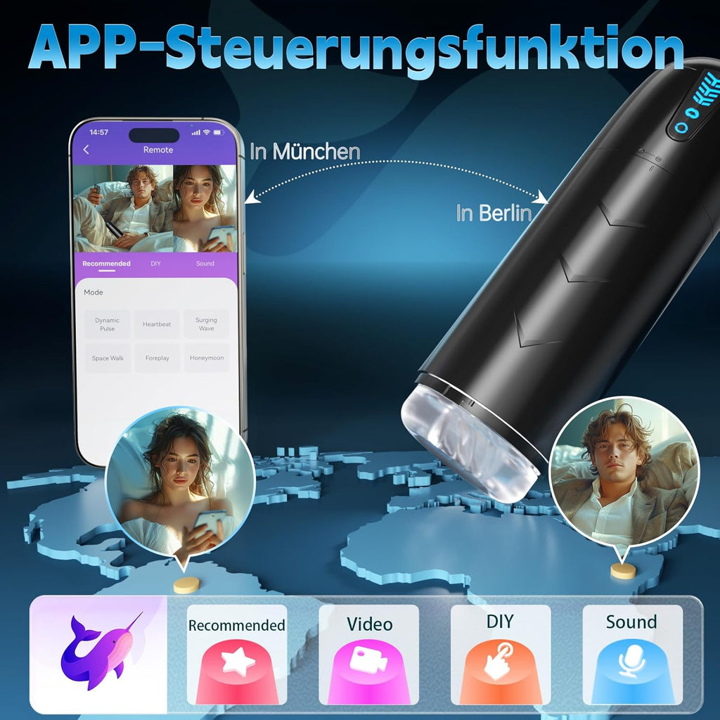 Elektrischer Masturbator Cup, Masturbieren für Männer mit 7 Saugmodi 7 Rotationsmodi, Blowjob Taschenmuschi Penis Stimulator 3D Realistischer Vagina Pussy Sex Spielzeug für die Männer Sex Toys