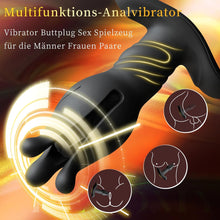 Laden Sie das Bild in den Galerie-Viewer, Analvibratoren für Männ Prostata Stimulation Männer Analplug für männer Vibrator Buttplug Sex Spielzeug Mit Tension Shock Funktion Sex Spielzeug für die Manner Anal Vibrator Anal dildo