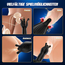 Laden Sie das Bild in den Galerie-Viewer, Soulour Analvibratoren für Mann Prostata Stimulation Männer, 4 IN 1 Expansions- und Schubmodi Analplug mit Penisring &amp; Hodenvibration, Sex Spielzeug für die Männer Anal Plug Vibrator mit 9x9 Modi Reif
