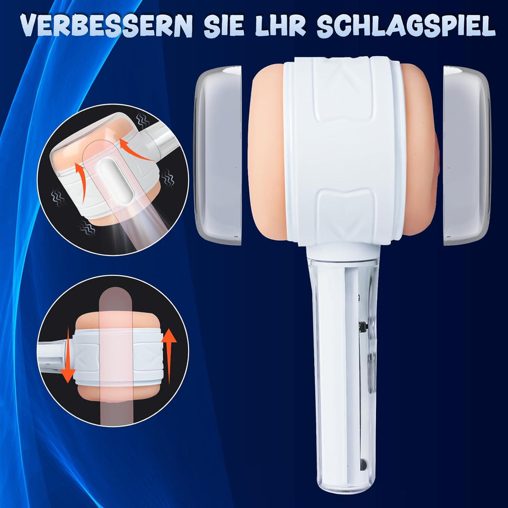 Elektrischer Masturbator Cup mit 3 Modi 7 Frequenz,Masturbieren für Männer Sex Toys Masturbieren für Männer Taschenmuschi Penis Masturbatoren mit 3D Realistischer Vagina Anal,Spielzeug für die Männer