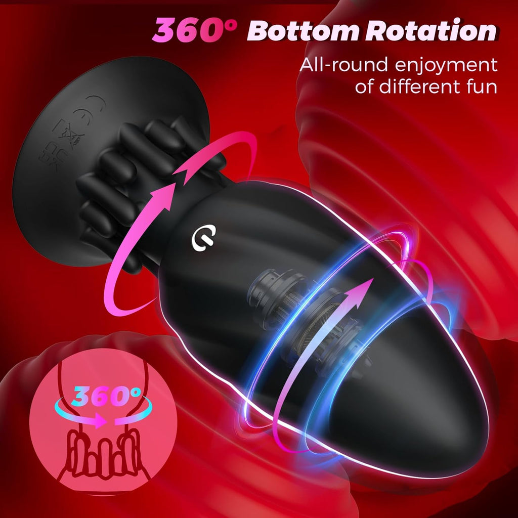 Analvibratoren für Man, Prostata Stimulation Männer Analplug Sex Spielzeug für die Männer mit 10 Vibrationen und 10 Rotationsmodi Fernbedienung Anal Plug Dildo für Paare Buttplug Sexspielzeug