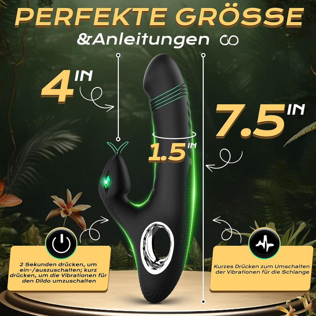 Dildo Vibrator Sex Spielzeug für die Frau, Vibratorensets für Frauen Klitoris Stimulator für Sie, G Punkt Vibratoren mit Klitorisstimulation mit 10 VibrationModi Sexspielzeug für Paare Sex Toy
