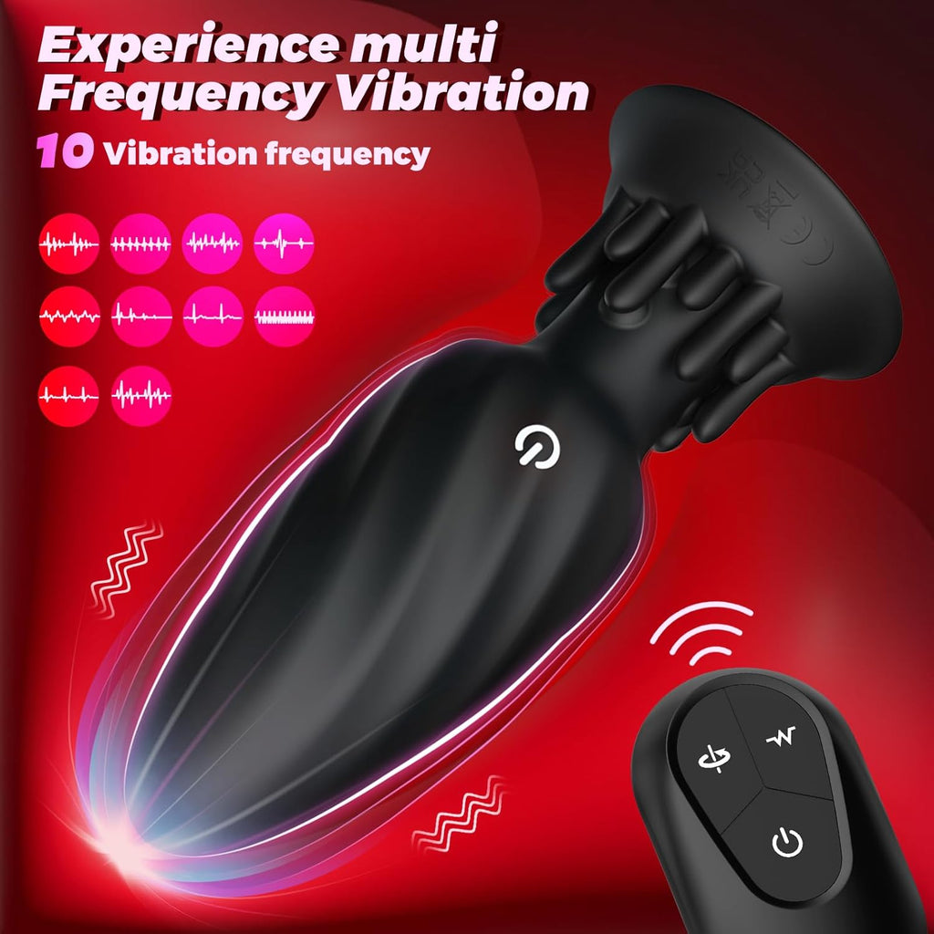 Analvibratoren für Man, Prostata Stimulation Männer Analplug Sex Spielzeug für die Männer mit 10 Vibrationen und 10 Rotationsmodi Fernbedienung Anal Plug Dildo für Paare Buttplug Sexspielzeug