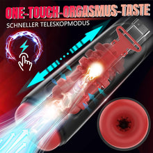 Laden Sie das Bild in den Galerie-Viewer, Elektrischer Masturbator Cup Masturbieren für Männer, Sex Spielzeug für die Männer mit 8 Teleskopfunktion und 8 Vibrationsmodi, Sex toys 3D Vagina Taschenmuschi, LCD Display, Masturbatoren Solo