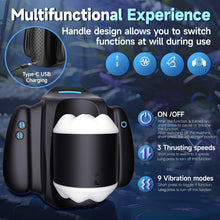 Laden Sie das Bild in den Galerie-Viewer, 3 in 1 APP Automatischer Taschenmuschi Vibratoren mit 9 Vibrationsmodi und 3 Teleskopmodus 3D Vagina Pussy Masturbatoren Masturbieren Sexspielzeug für die Männer