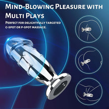 Laden Sie das Bild in den Galerie-Viewer, Anal Vibratoren Metall Analplug mit 10 Vibrationsmodi und Fernbedienung Buttplug Dildo Vibratorstarb Prostata Stimulator Vibrator Sexspielzeug für Männer Frauen und Paare