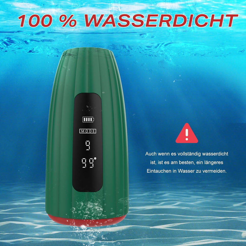 360° umwickeltes Elektrischer Masturbator Groß Penistrainer Vibrator Sex Spielzeug für Männer, HeizfunktionPenisvibrator 9 Vibrations für Training längere Ausdauer, Eichel Stimulator Sexspielzeug solo