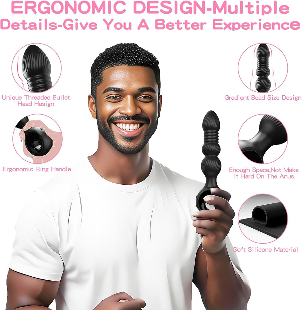 Analvibratoren für Mann, Wordone Analplug für Männer mit 10 Vibrationen&7 Stoßbewegungen, Buttplug Prostata Stimulation Sex Spielzeug für die Männer, Analspielzeug-Analplug# für Frauen Paare